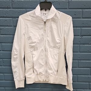 White Adidas Climaproof  Zip-Up Golfing Jacket Size Small.